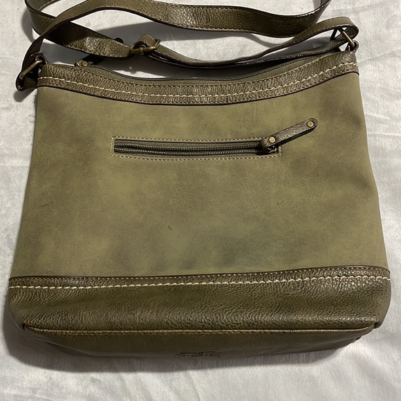Olive Green Leather Shoulder Bag - Picture 5 of 14